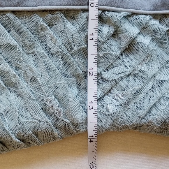 ASOS Lace & Crepe Midi Dress 6 Lined Pale Aqua Blue - Picture 6 of 7